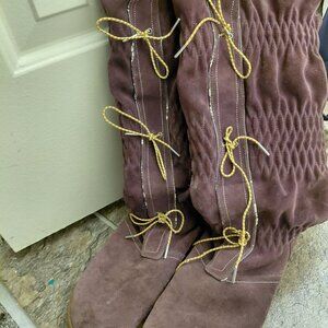 Sorel Firenzy Snow Boots Knee High Suede Waterproof